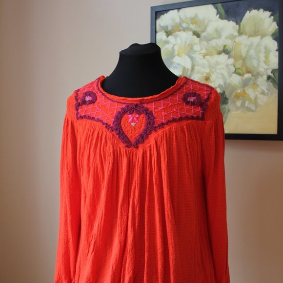 Free People Begonia Embroidered Blouse - Picture 2 of 3